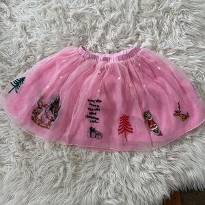Hanna Andersson Dr Seuss Grinch tulle embroidered skirt